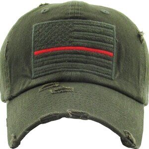 Thin Red Line American Flag Baseball Cap